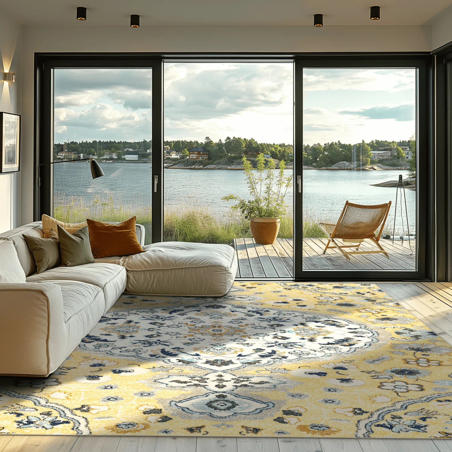 Wilton-tæppe - Mojácar (gul)