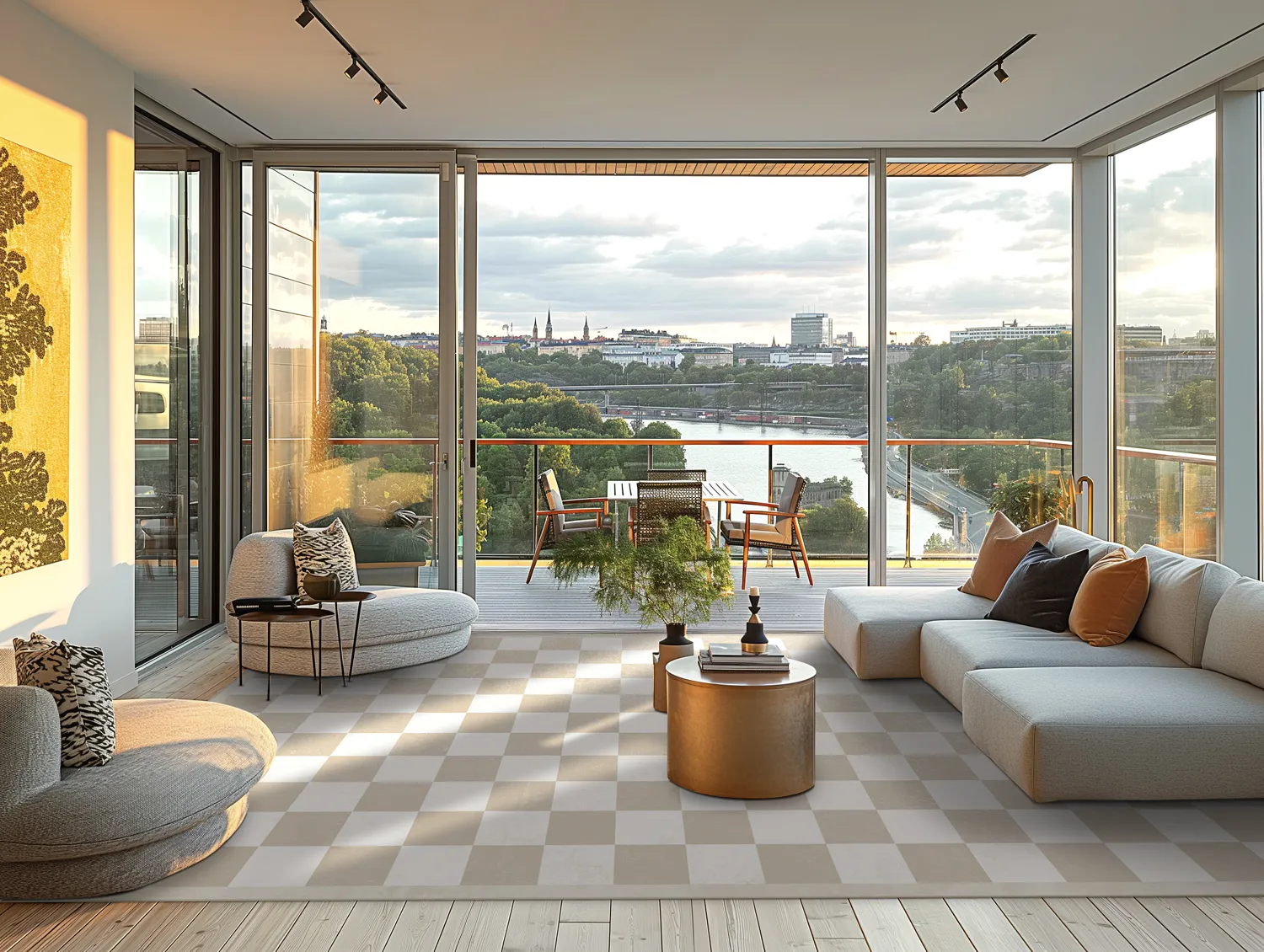 Wilton-tæppe - Nevada (beige/hvid)