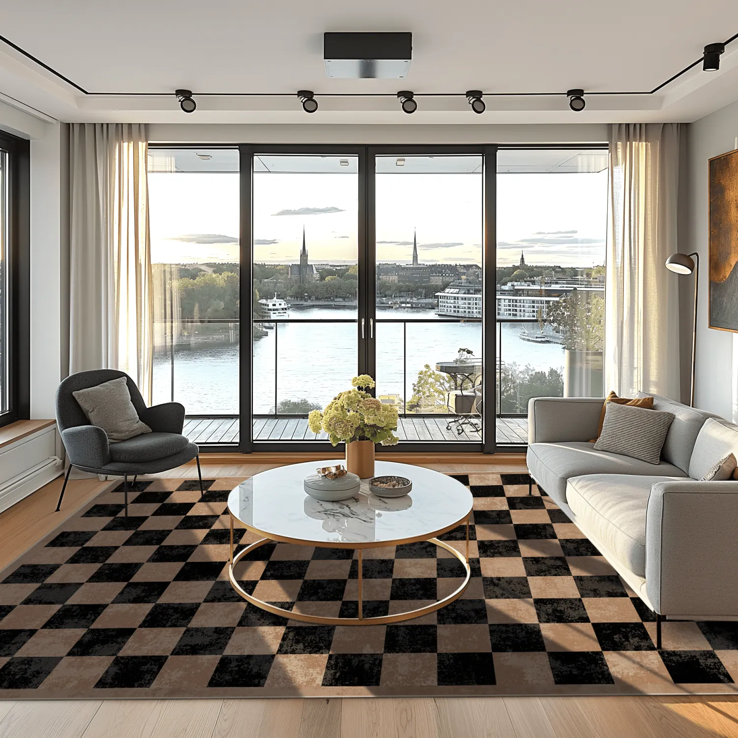 Wilton-tæppe - Nevada (sort/brun)