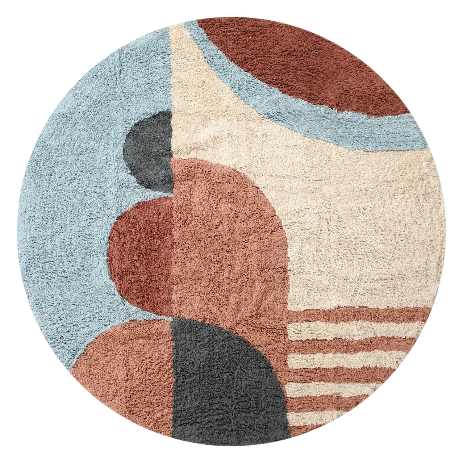 Runde tæpper - Osmery Natural Cotton Shaggy (multi)
