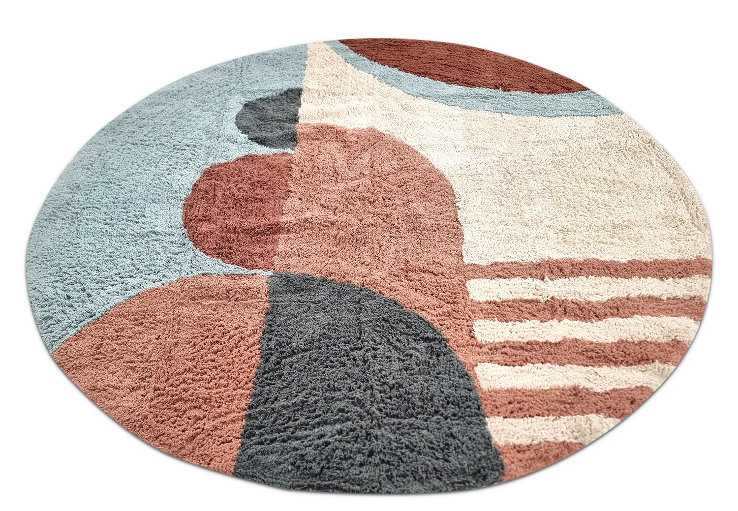 Runde tæpper - Osmery Natural Cotton Shaggy (multi)