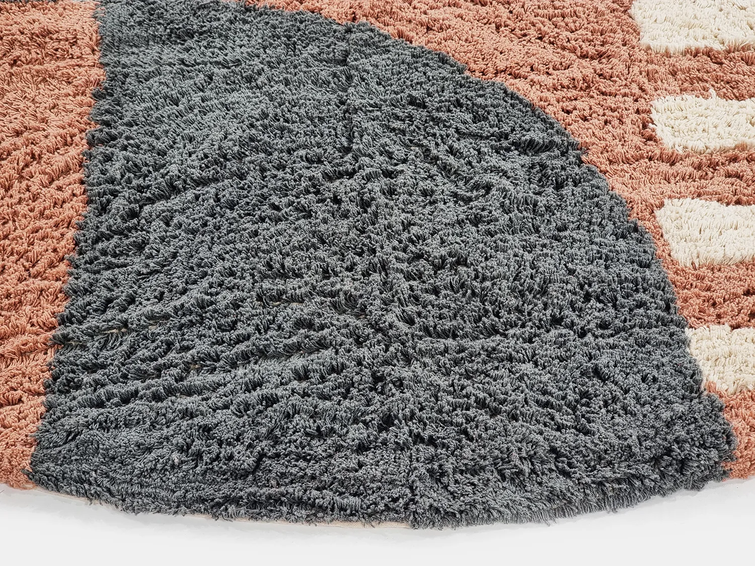 Runde tæpper - Osmery Natural Cotton Shaggy (multi)
