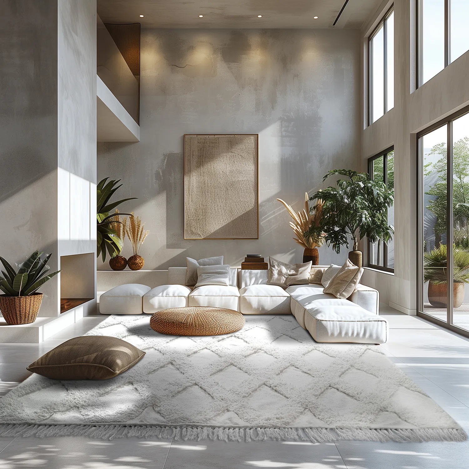 Ryatæpper - Pamplona Natural Cotton Shaggy (offwhite)