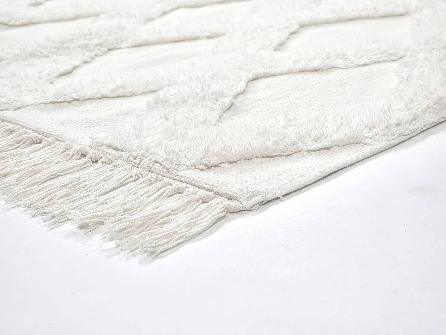 Ryatæpper - Pamplona Natural Cotton Shaggy (offwhite)