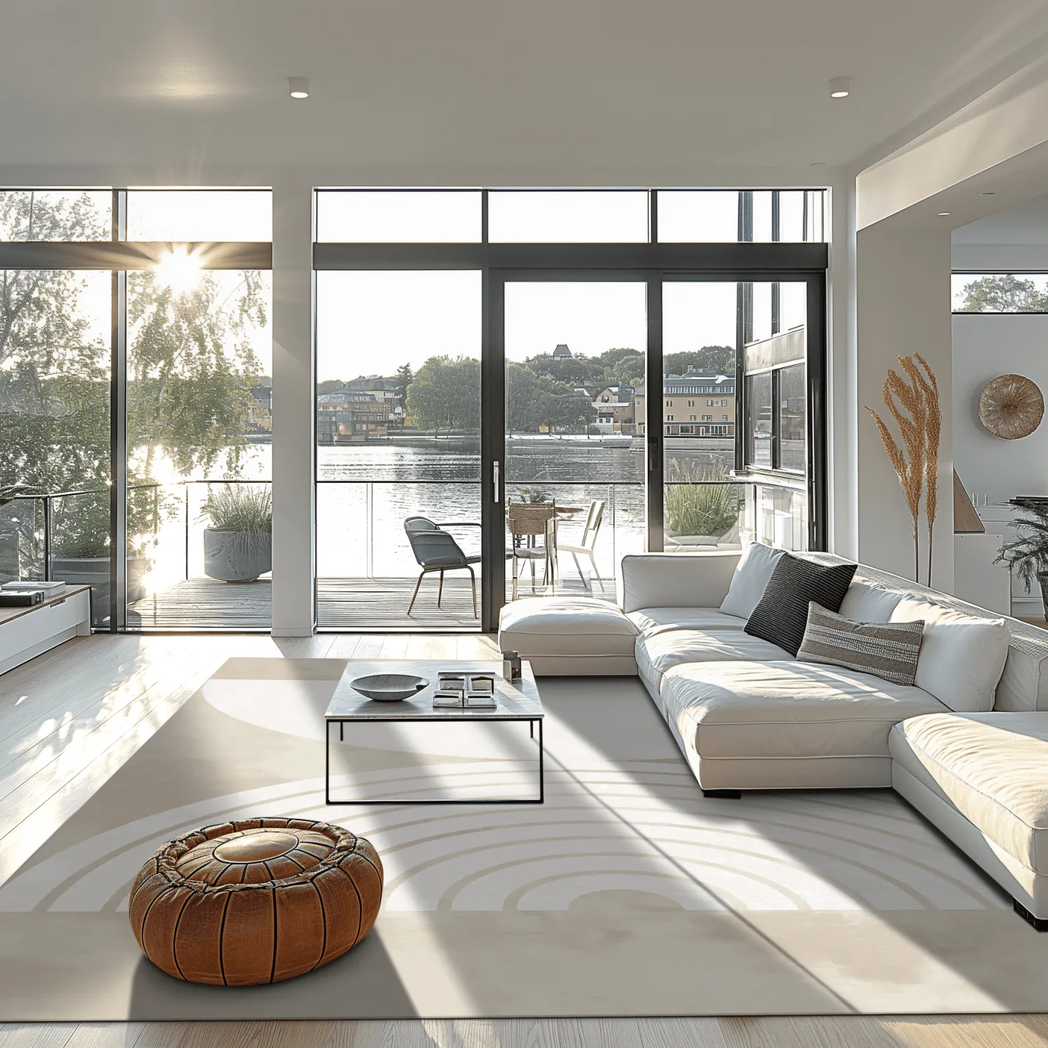 Wilton-tæppe - Pau (beige/hvid)