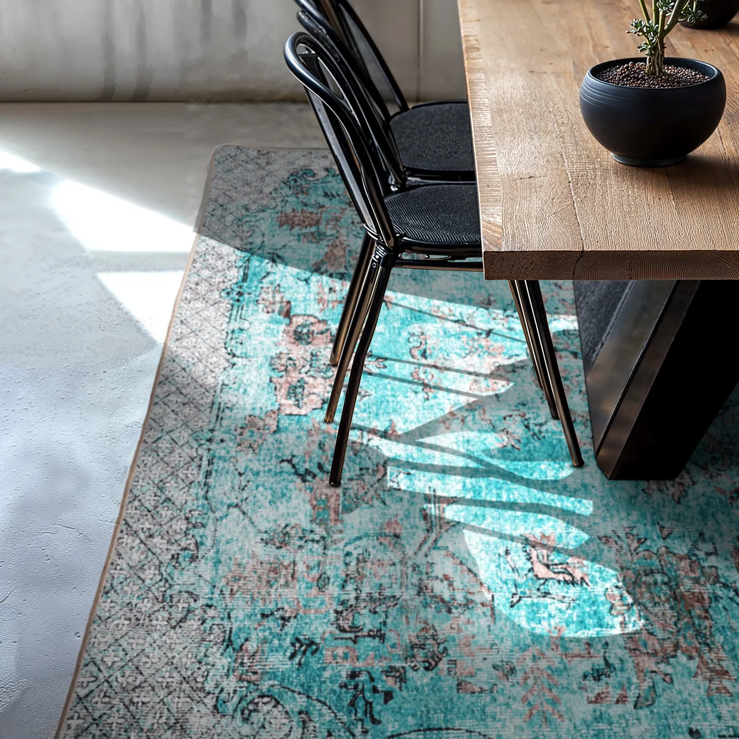 Wilton-tæppe - Rosalie (blå)