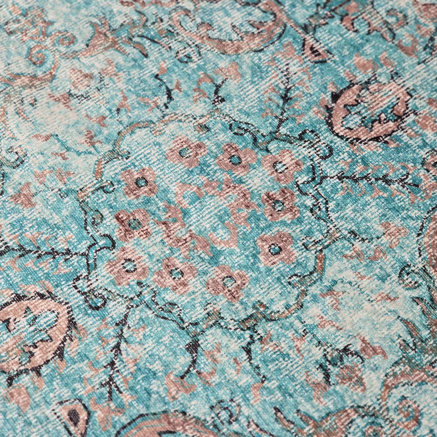 Wilton-tæppe - Rosalie (blå)