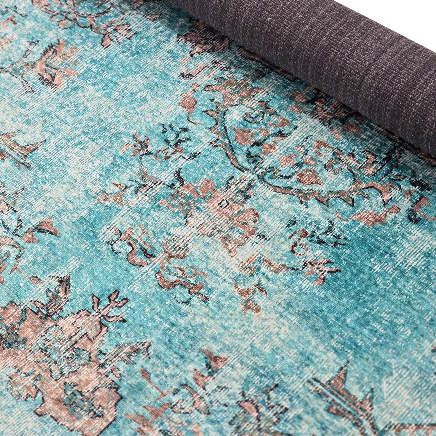 Wilton-tæppe - Rosalie (blå)