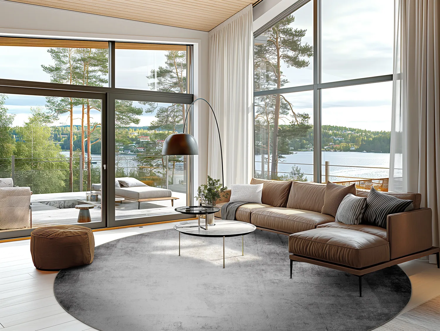 Rundt tæppe - Rosia (grå)