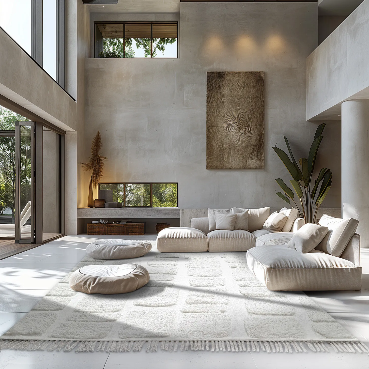 Ryatæpper - Salem Natural Cotton Shaggy (offwhite)