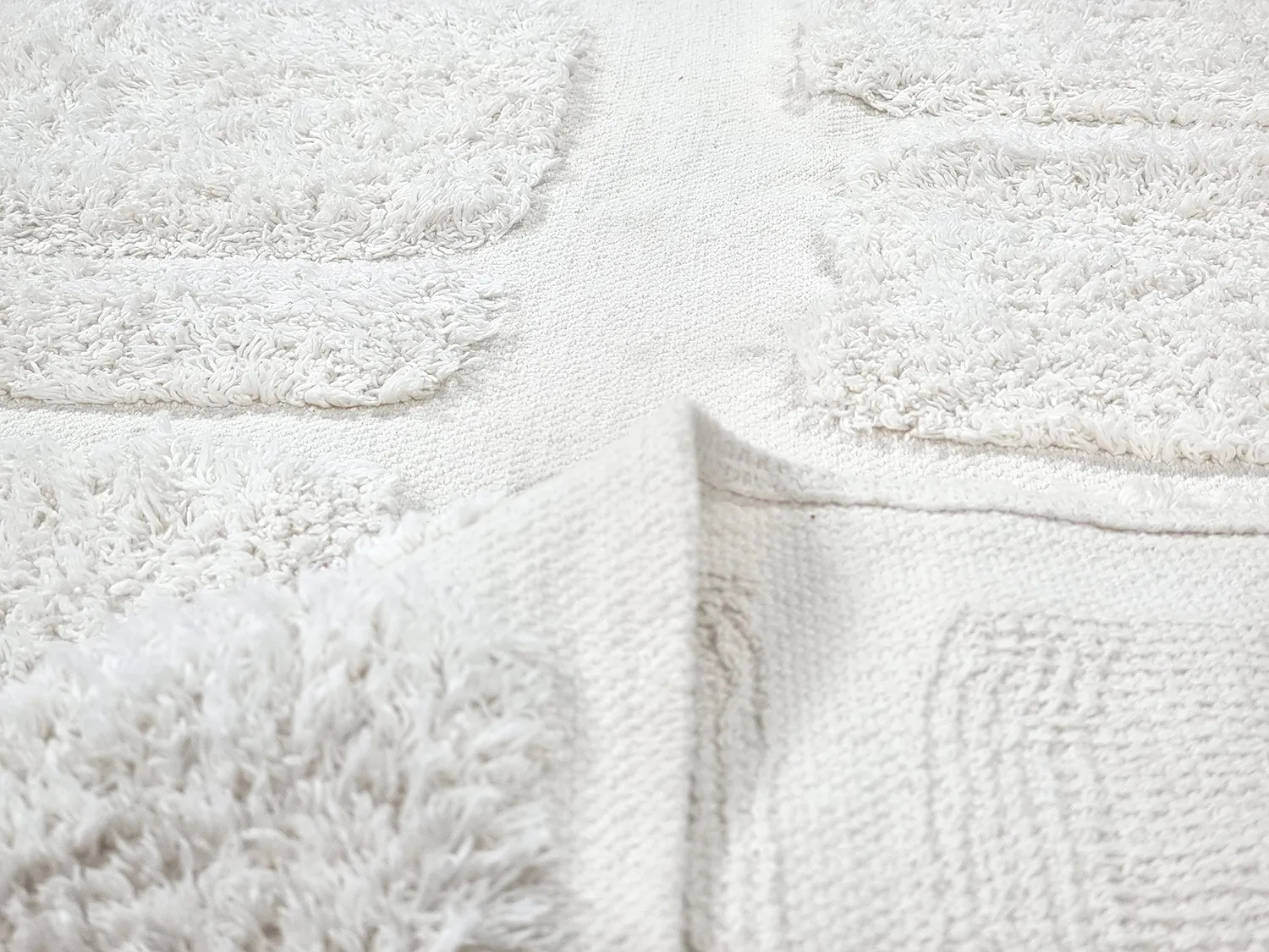 Runde tæpper - Salem Natural Cotton Shaggy (offwhite)