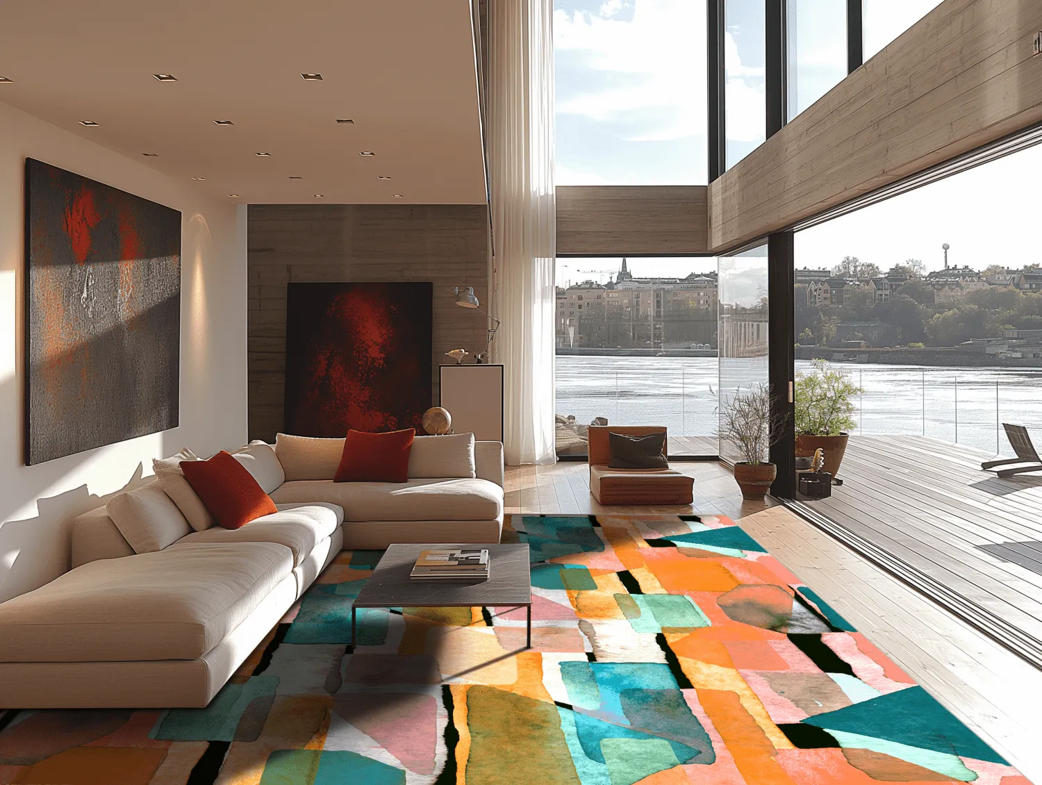 Wilton-tæppe - Salome (orange/multi)