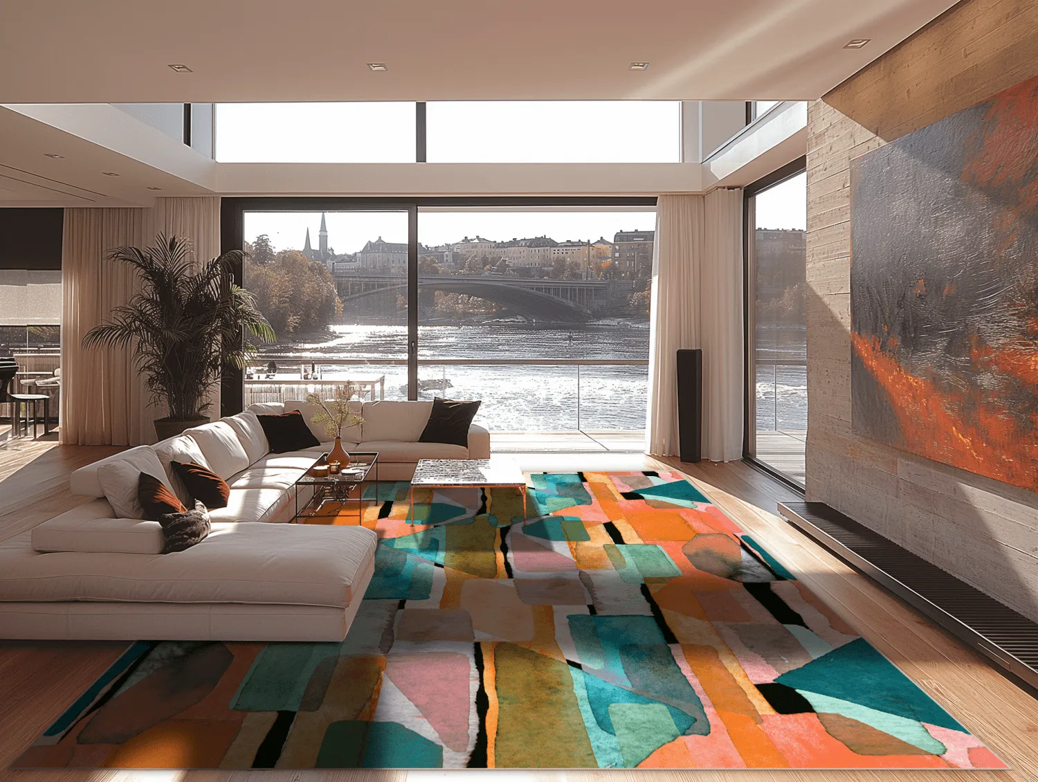 Wilton-tæppe - Salome (orange/multi)