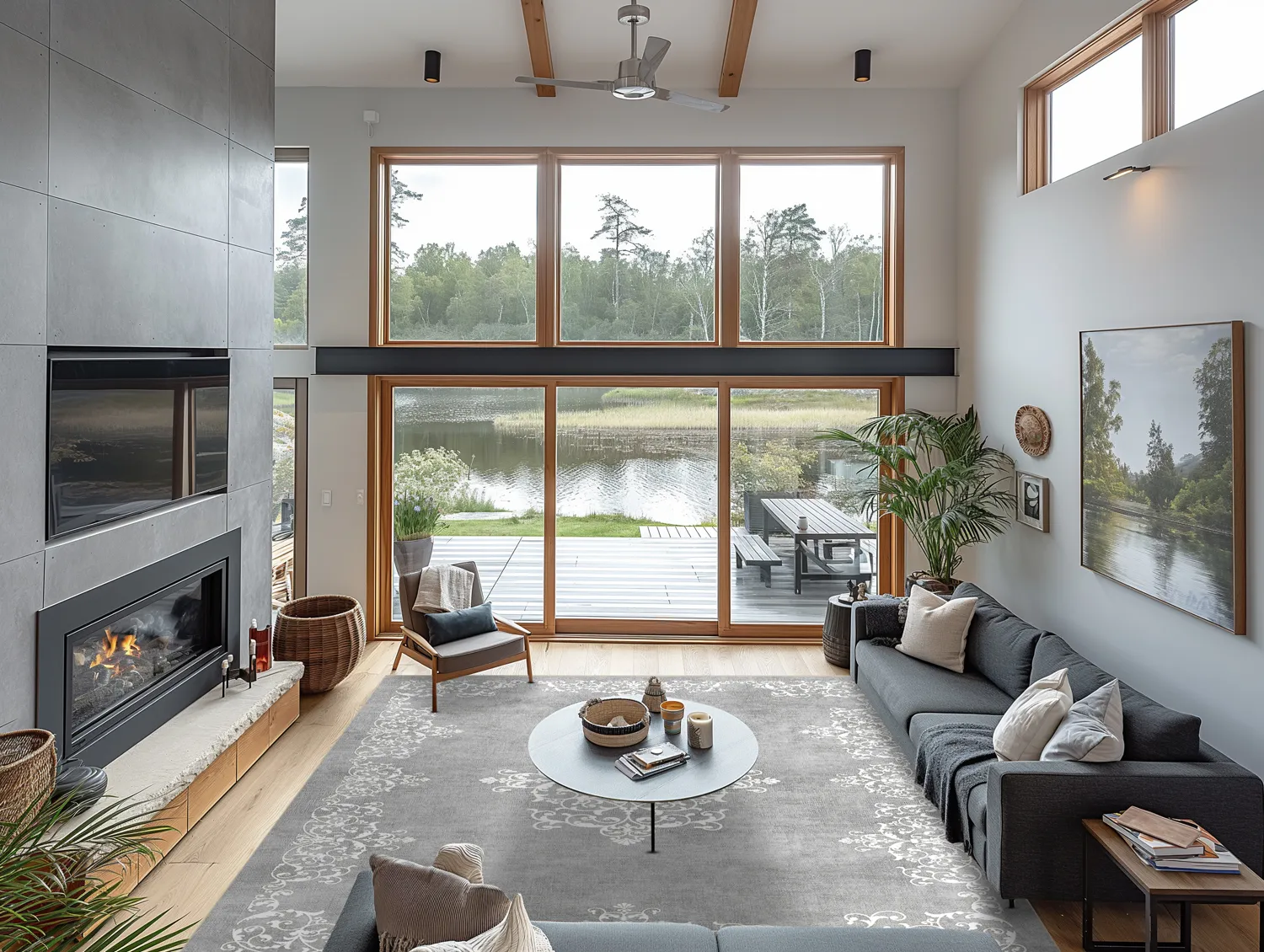 Wilton-tæppe - Santi (grå/hvid)