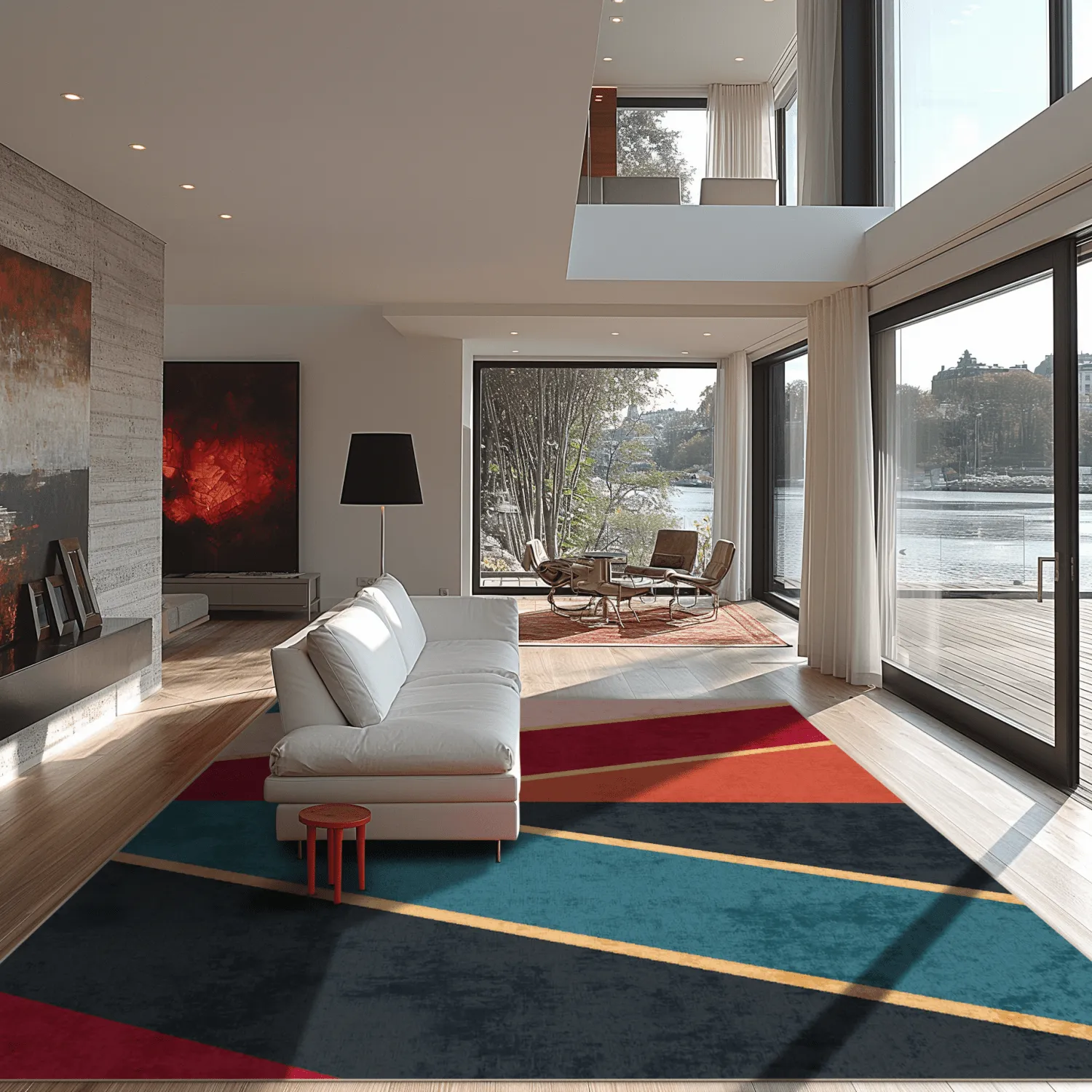 Wilton-tæppe - Sanya (rød/multi)