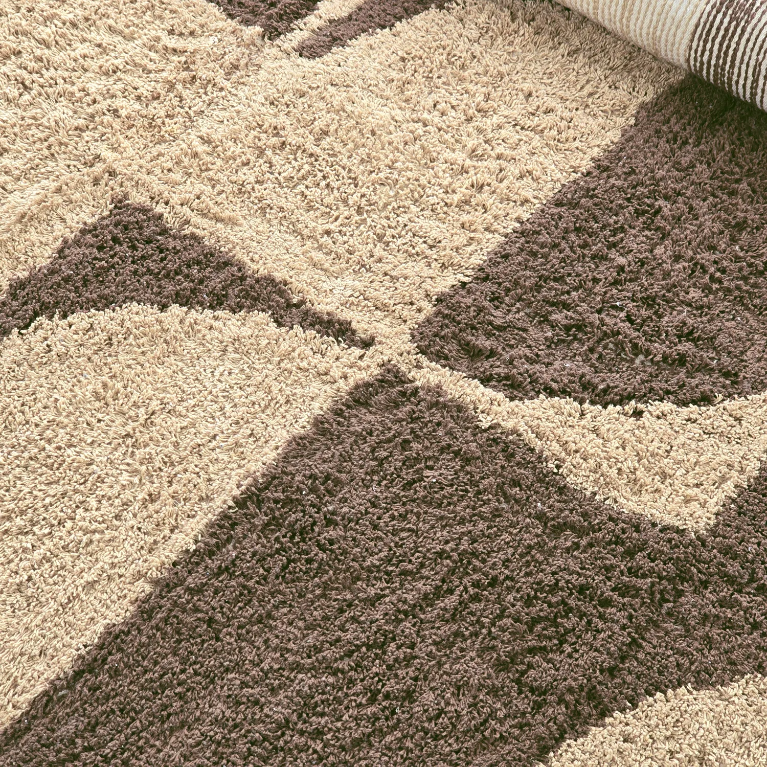 Ryatæpper - Siberia Natural Cotton Shaggy (beige/brun)