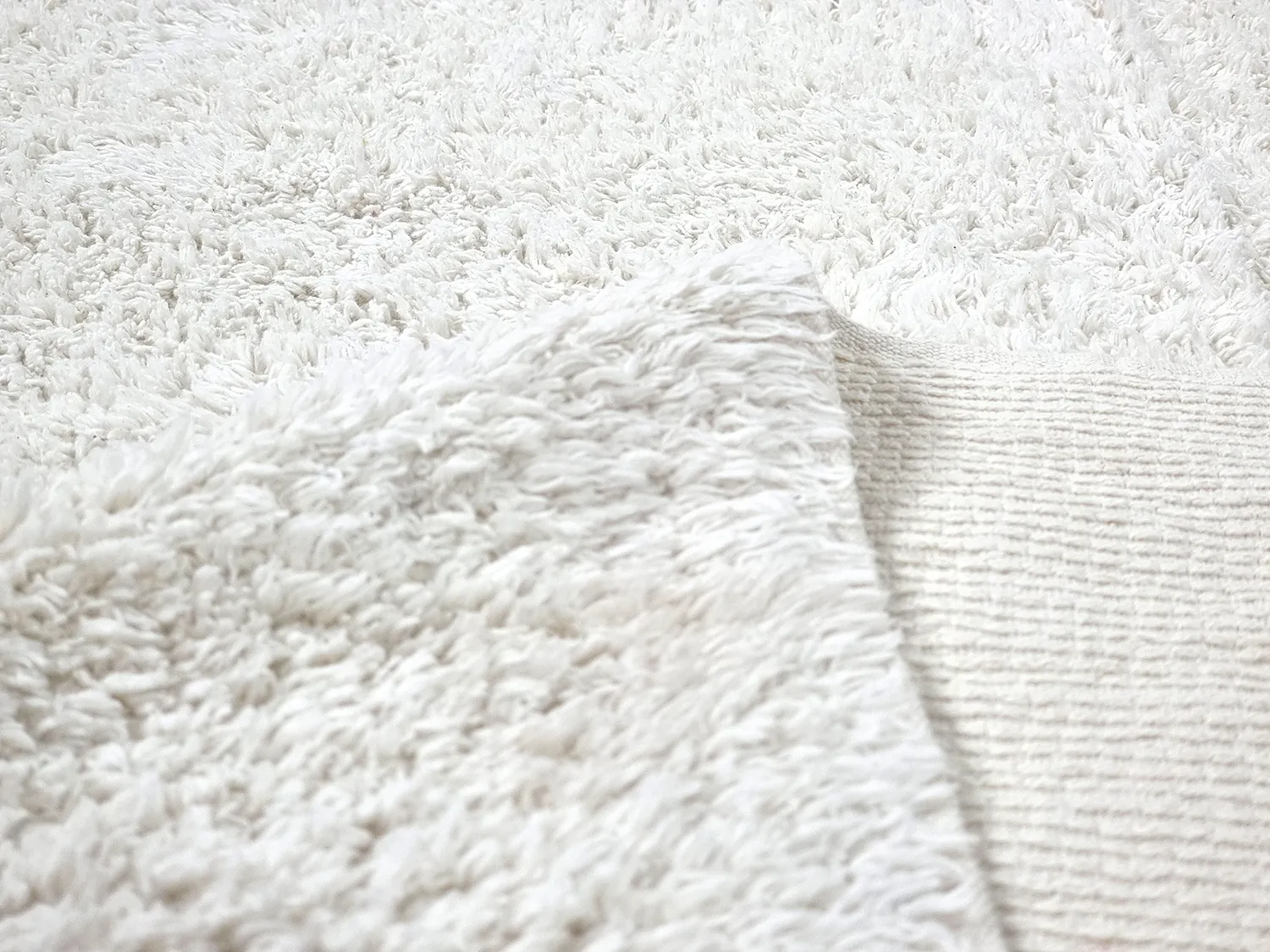 Runde tæpper - Sion Natural Cotton Shaggy (offwhite)
