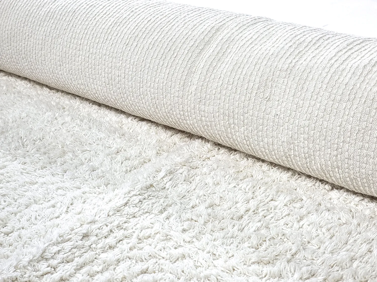 Runde tæpper - Sion Natural Cotton Shaggy (offwhite)