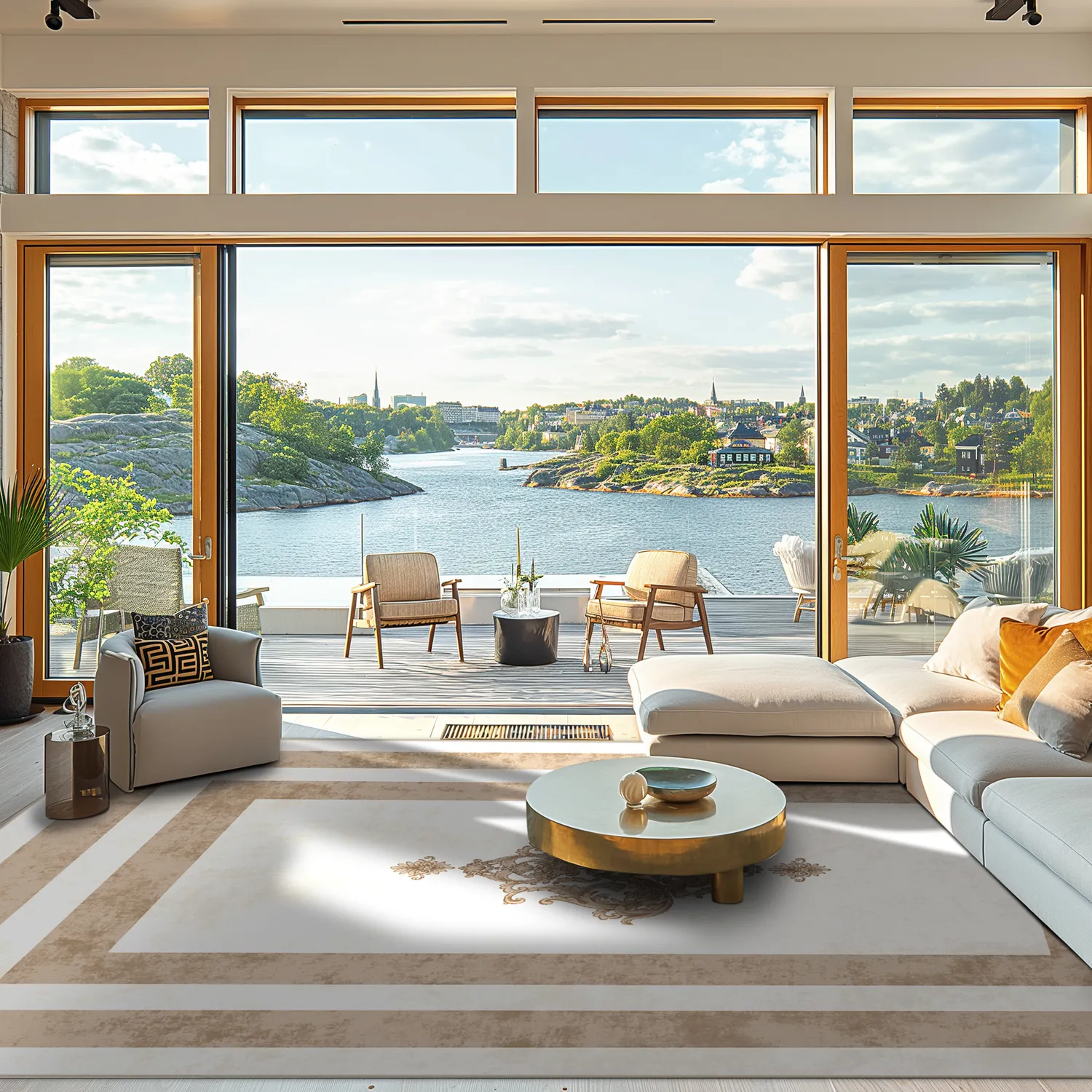 Wilton-tæppe - Soros (beige/hvid)