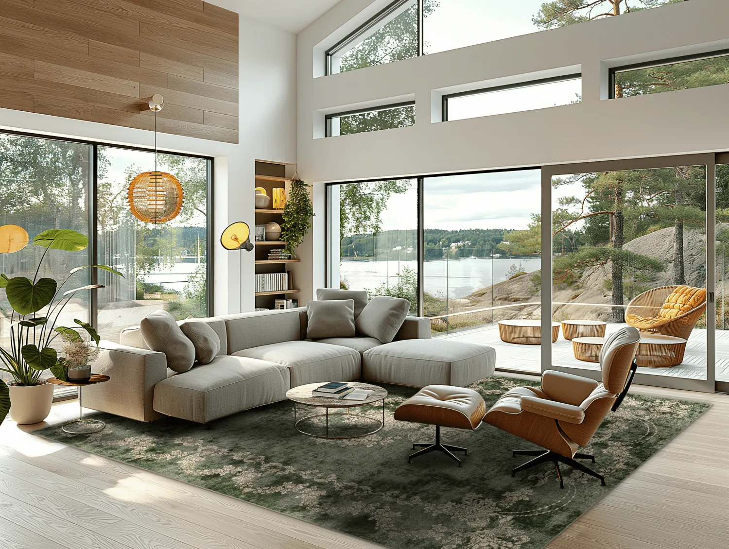 Wilton-tæppe - Taknis (grøn)