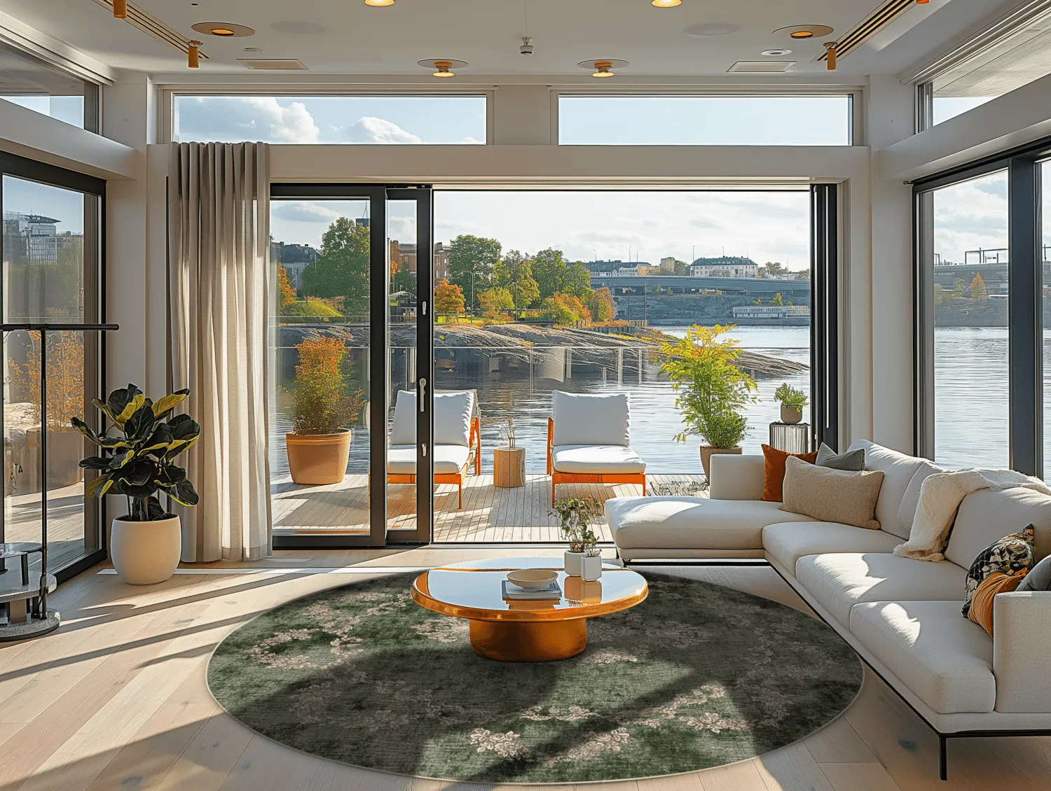 Rundt tæppe - Taknis (grøn)