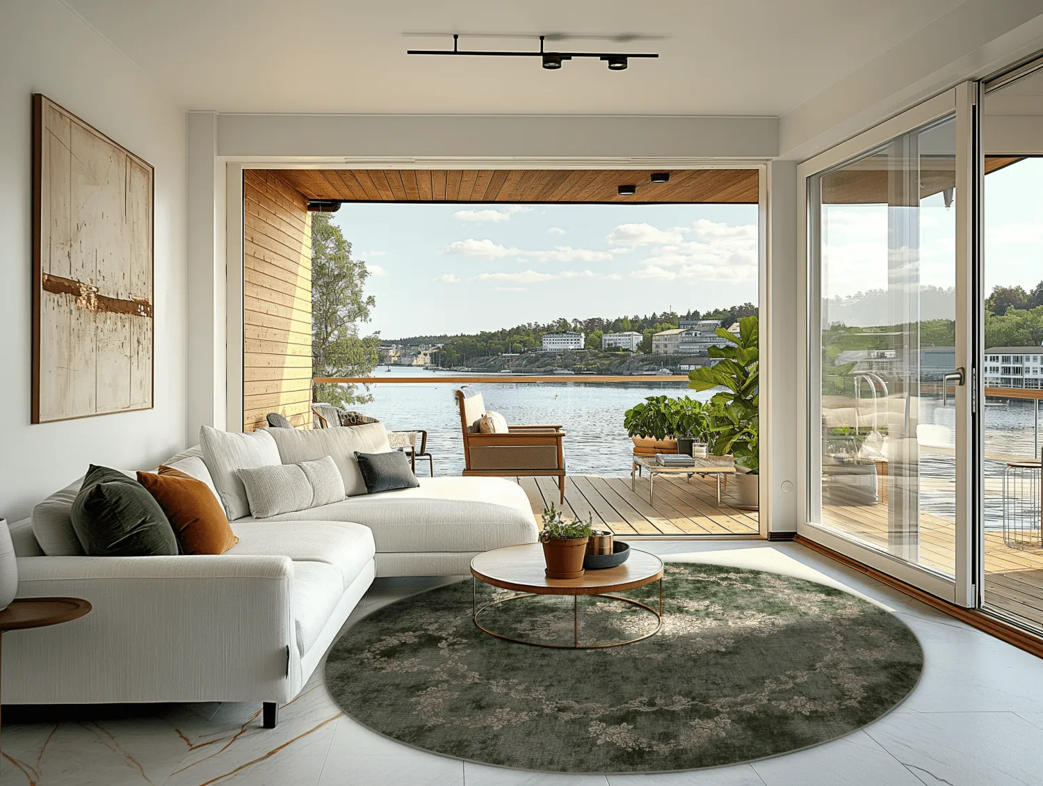 Rundt tæppe - Taknis (grøn)