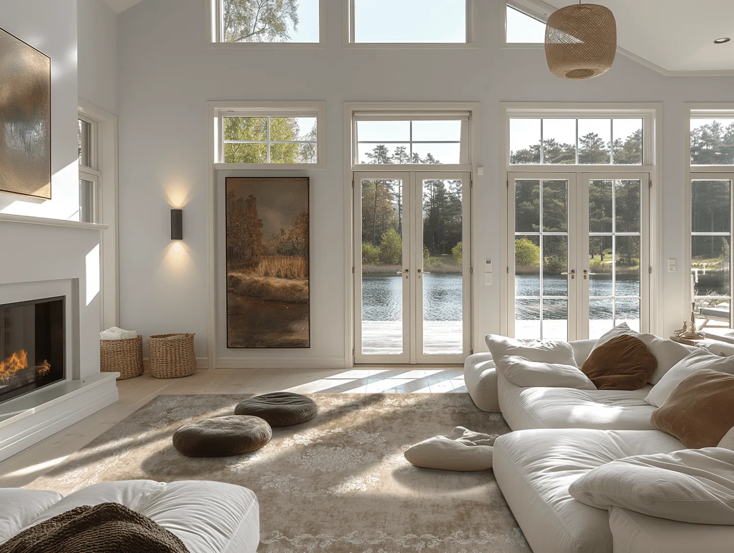 Wilton-tæppe - Taknis (lys beige)