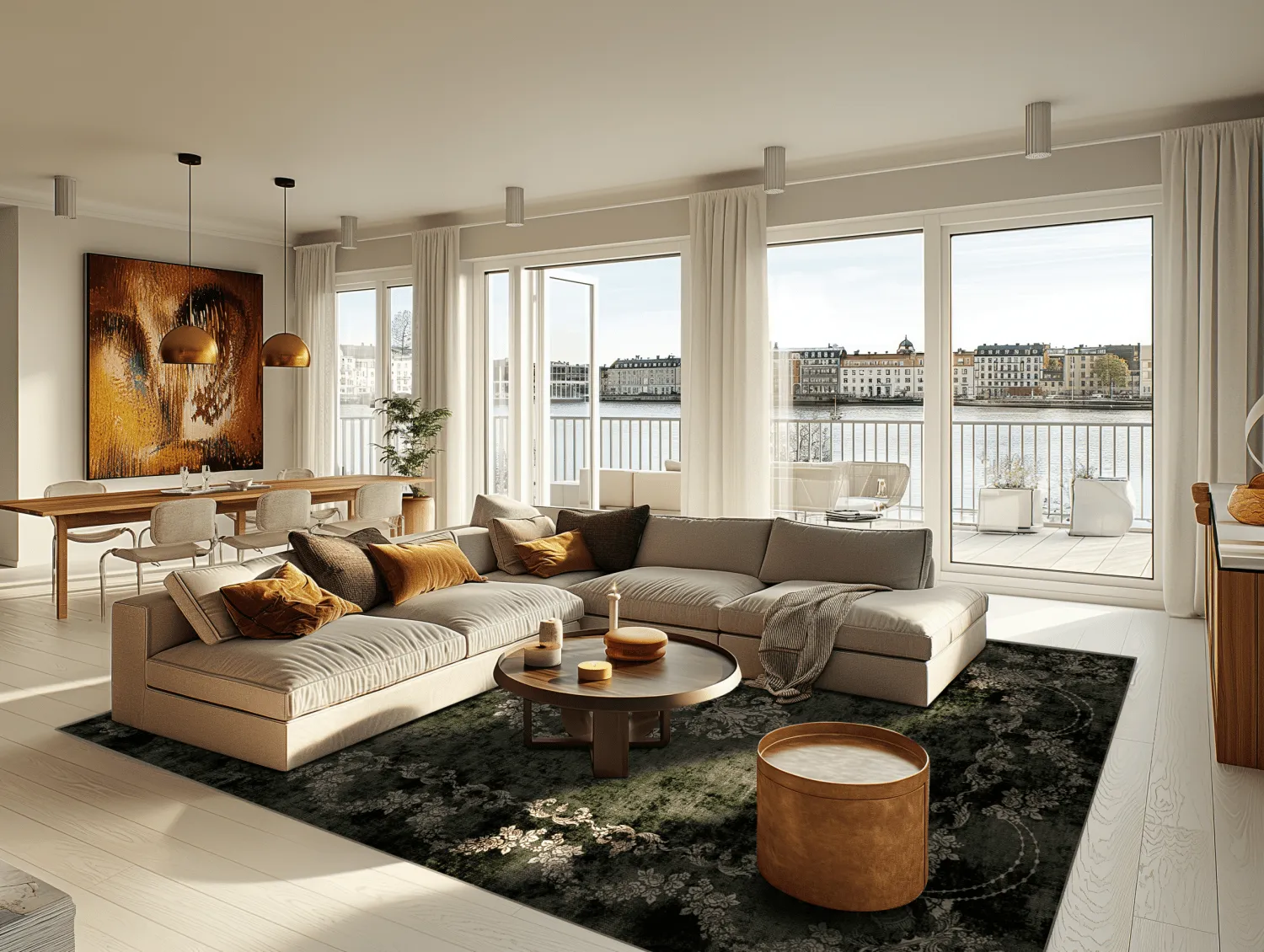 Wilton-tæppe - Taknis (mørkegrøn)