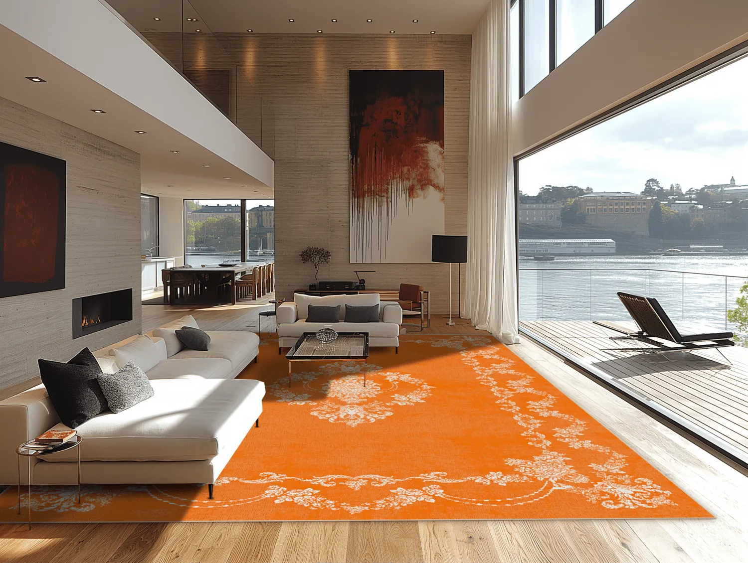 Wilton-tæppe - Taknis (orange)