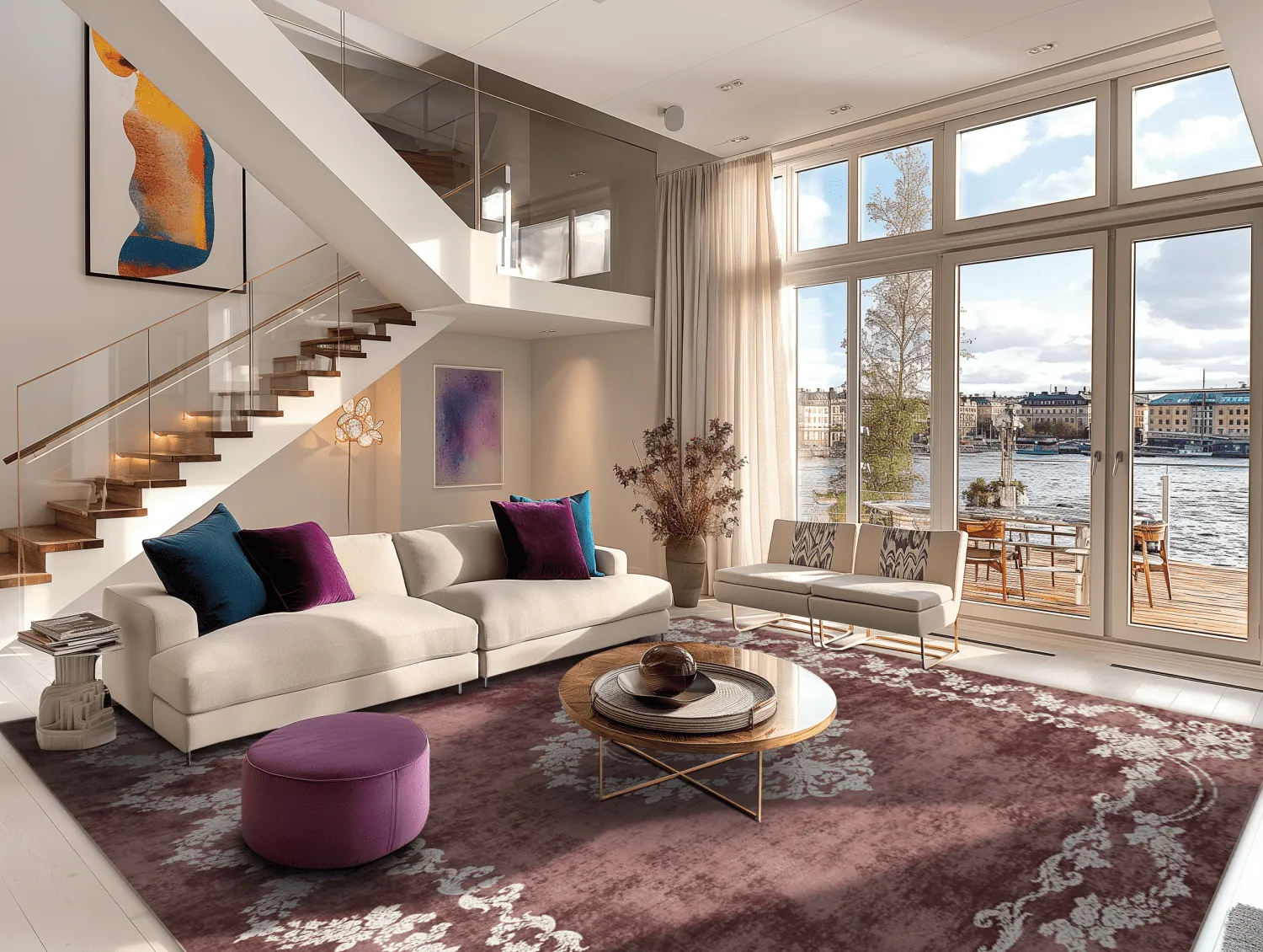 Wilton-tæppe - Taknis (rød)