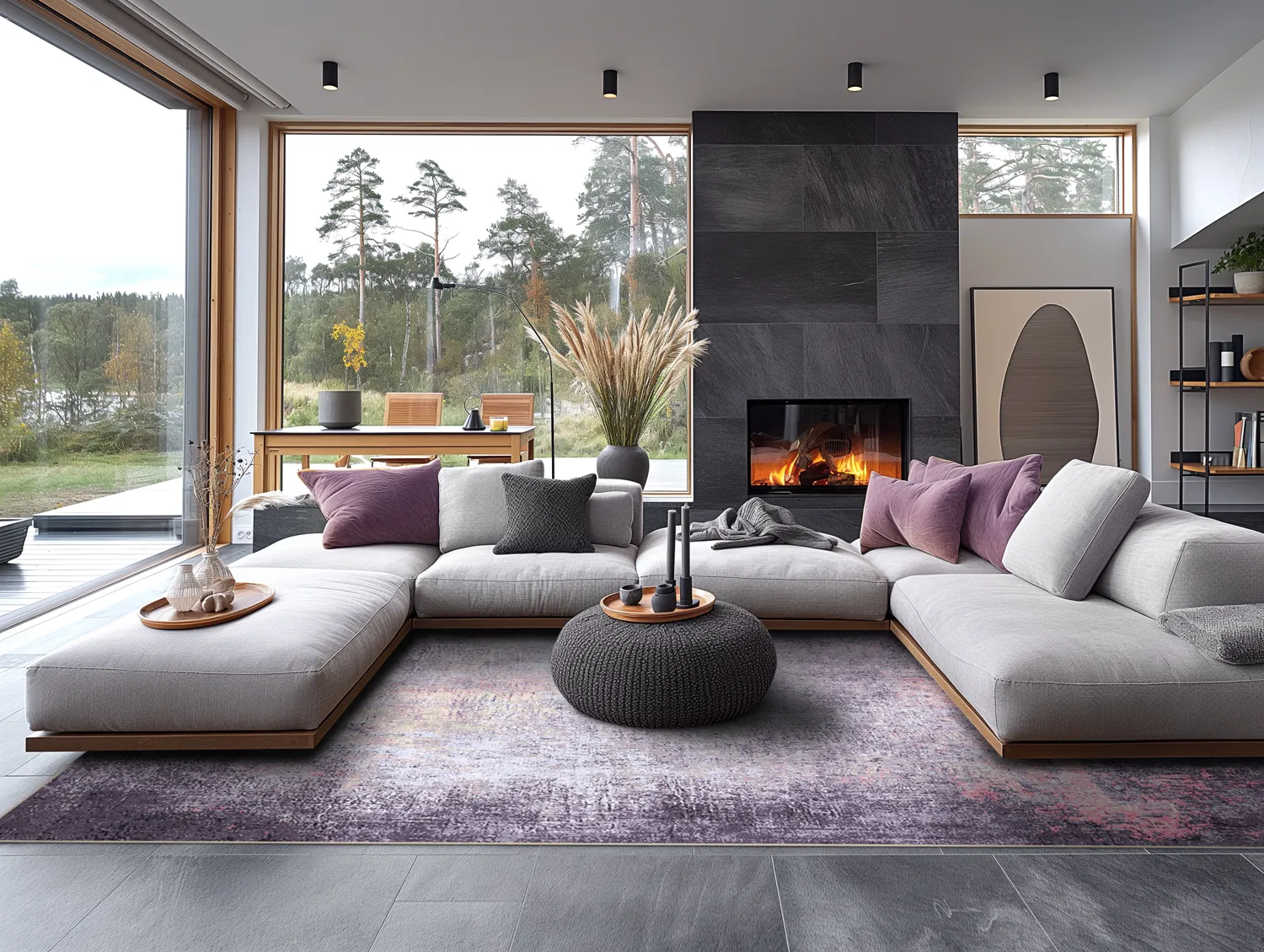 Wilton-tæppe - Tarnos (lilla)