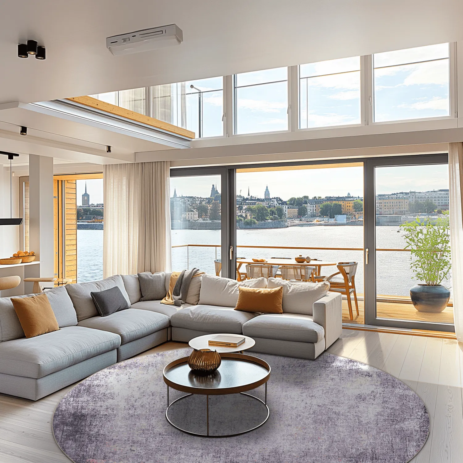 Rundt tæppe - Tarnos (lila)