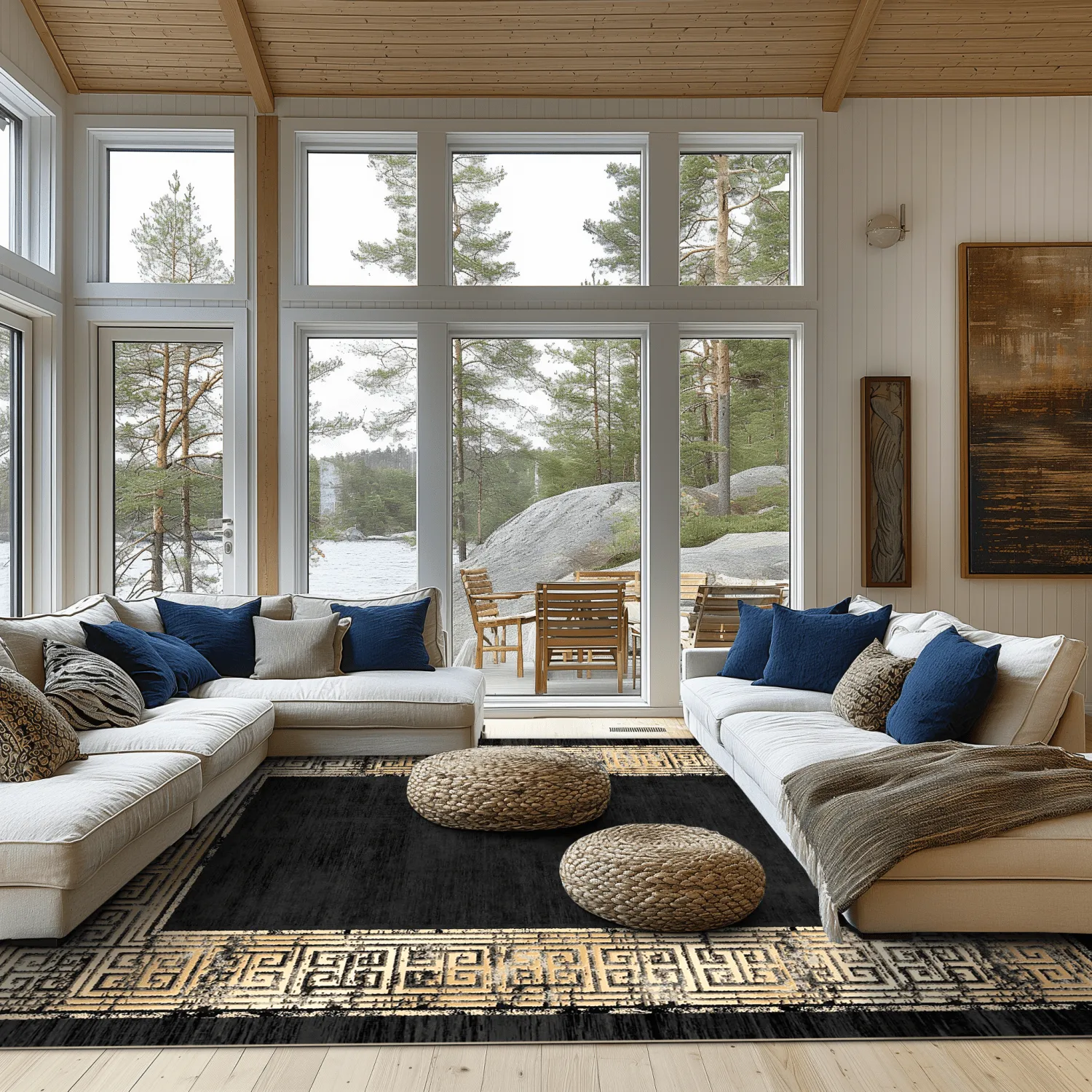 Wilton-tæppe - Tilos (sort)