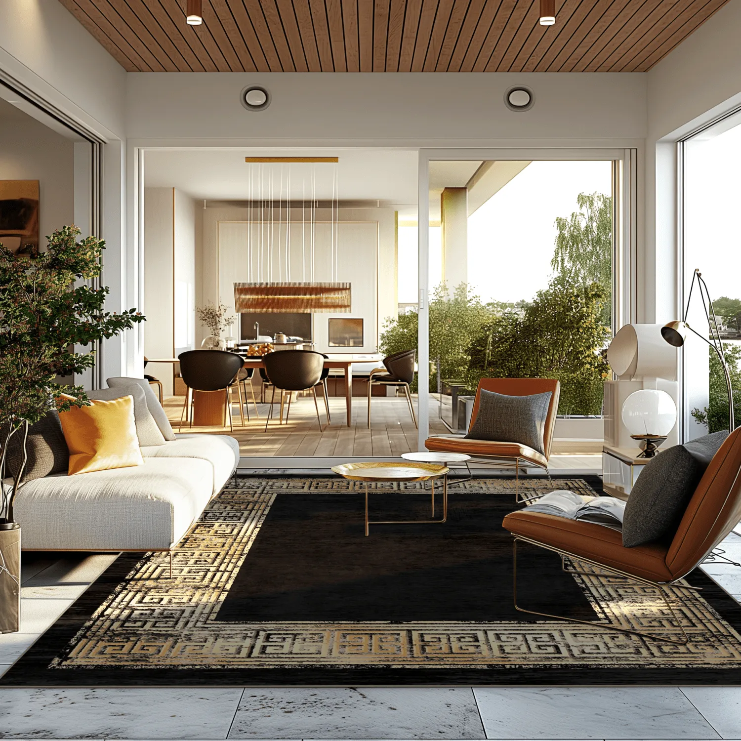 Wilton-tæppe - Tilos (sort)