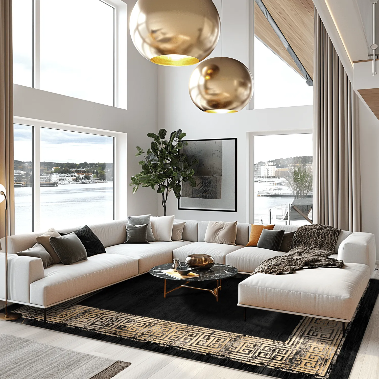 Wilton-tæppe - Tilos (sort)