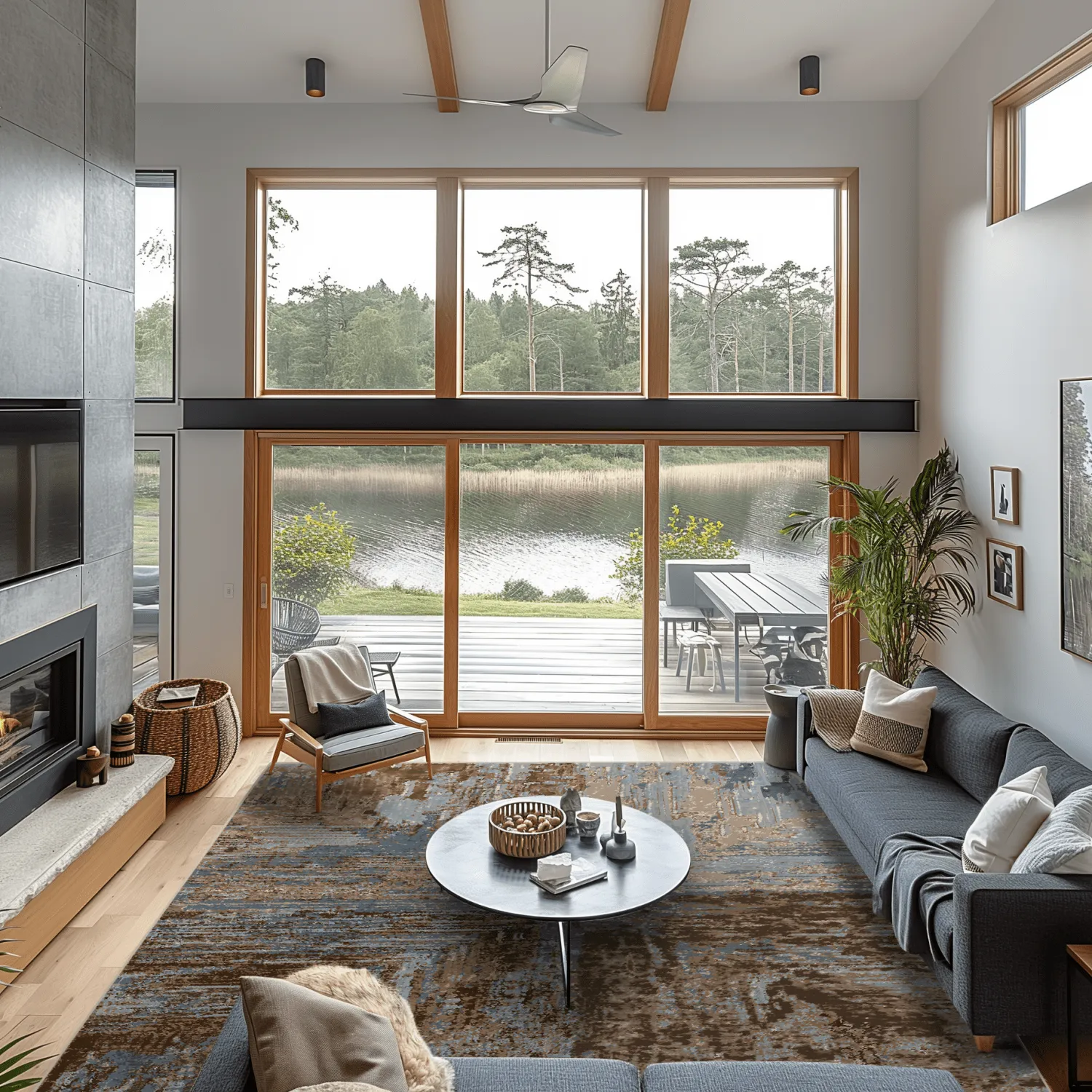 Wilton-tæppe - Tizzano (blå/multi)