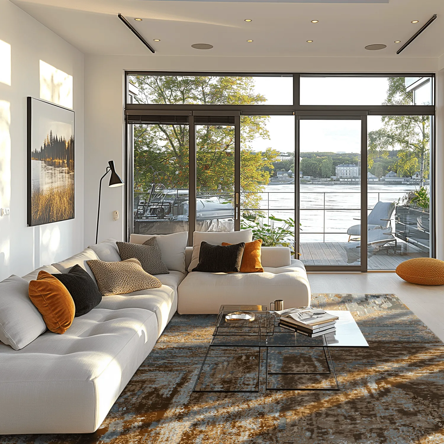 Wilton-tæppe - Tizzano (blå/multi)