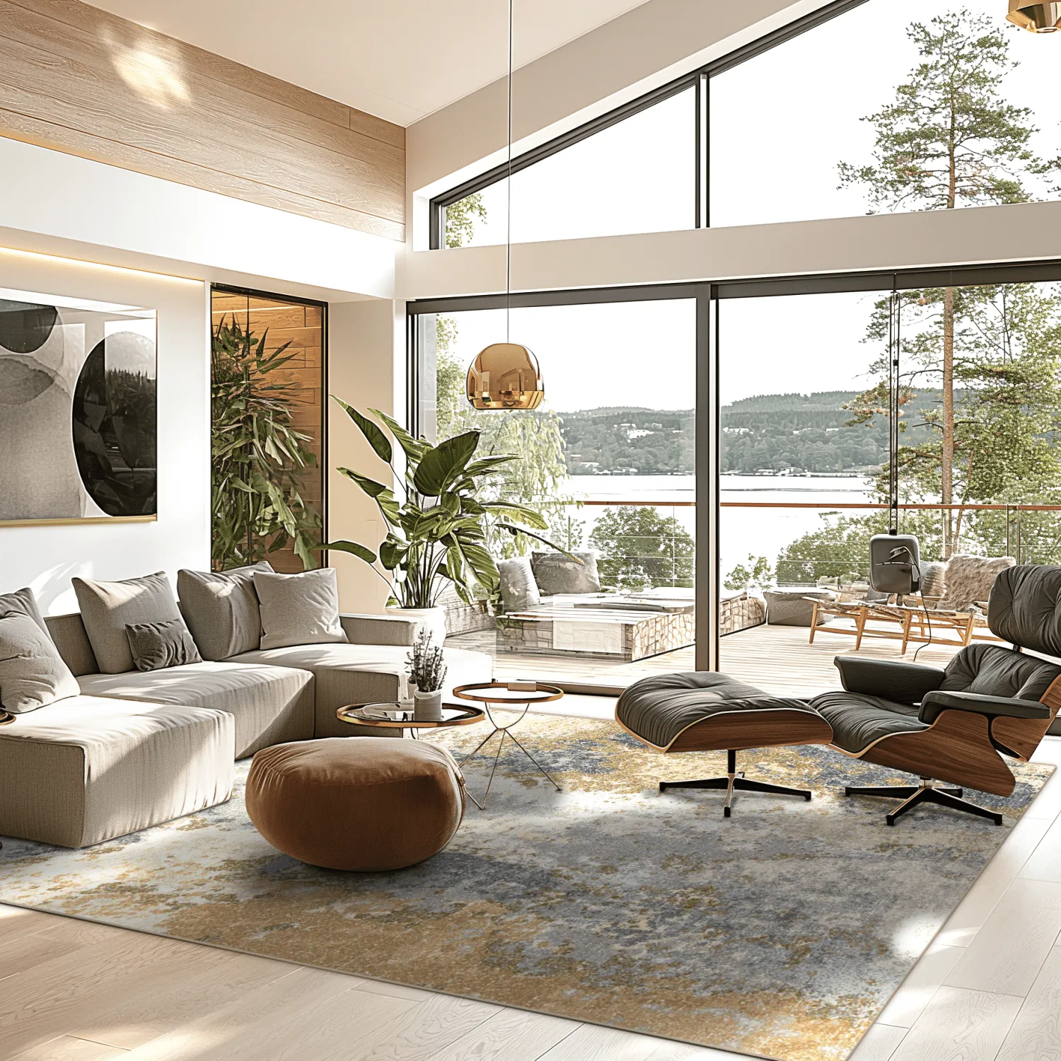 Wilton-tæppe - Travale (grå/multi)