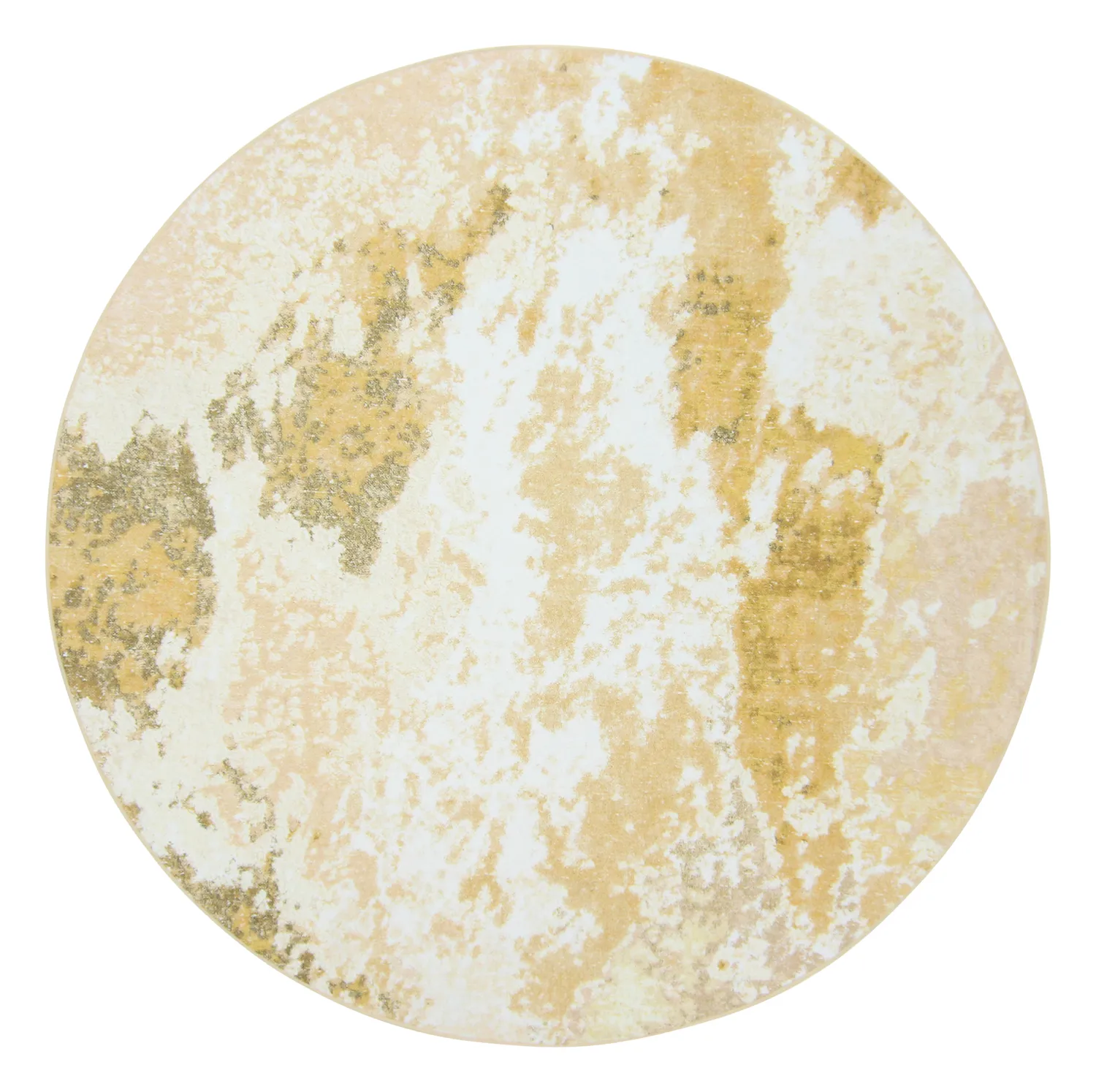 Rundt tæppe - Travale (gul)