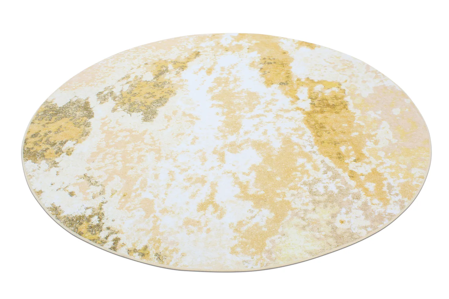 Rundt tæppe - Travale (gul)