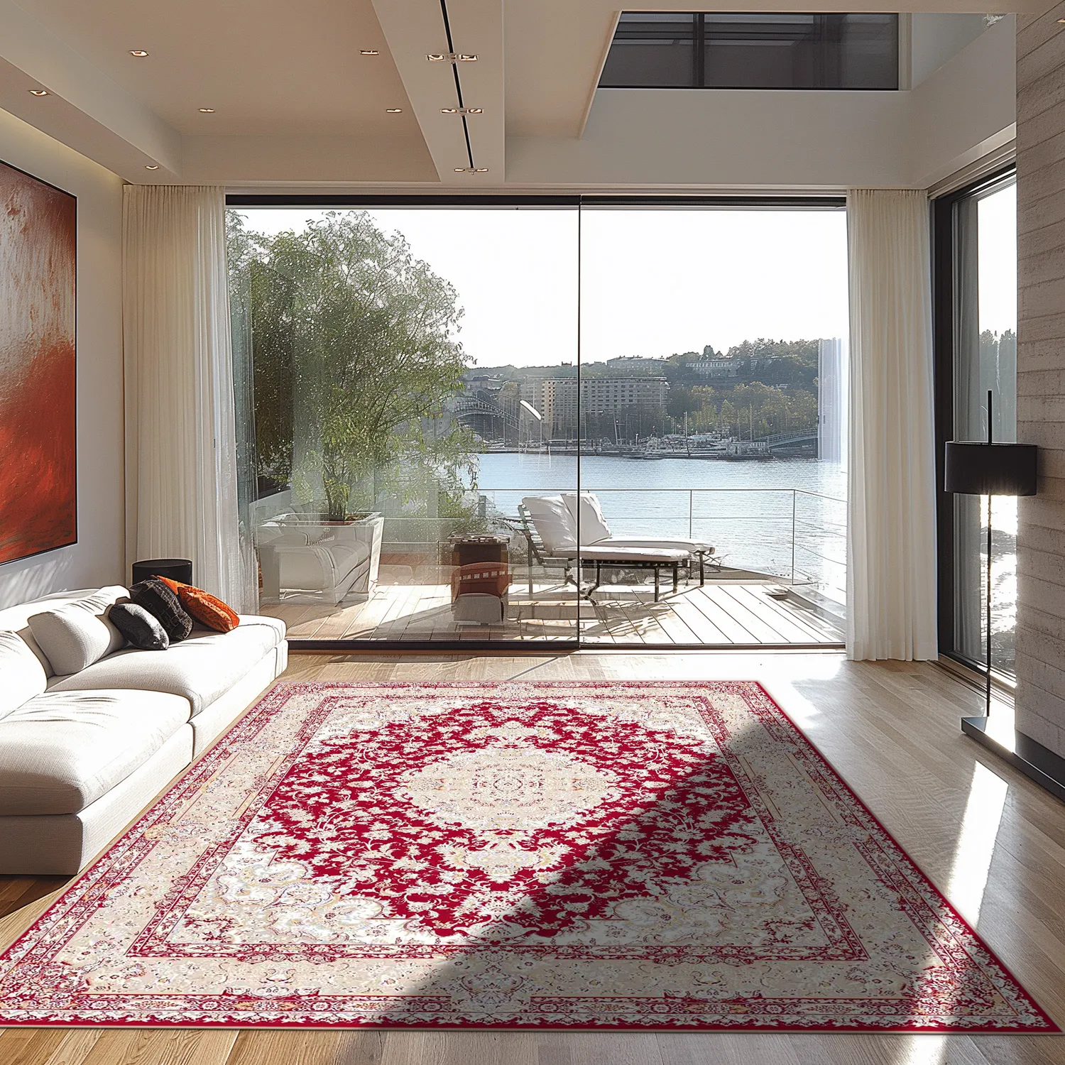 Wilton-tæppe - Vakifli (rød/multi)