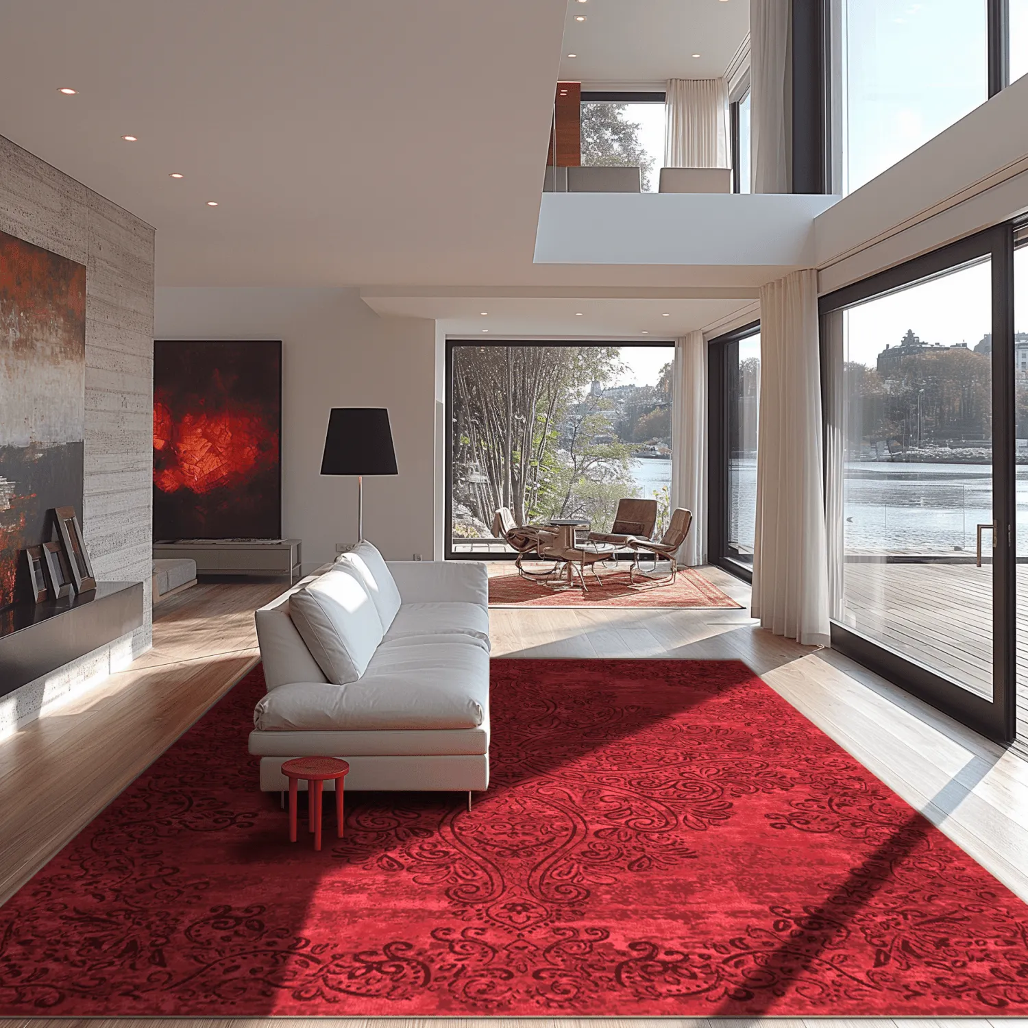 Wilton-tæppe - Valenza (rød)