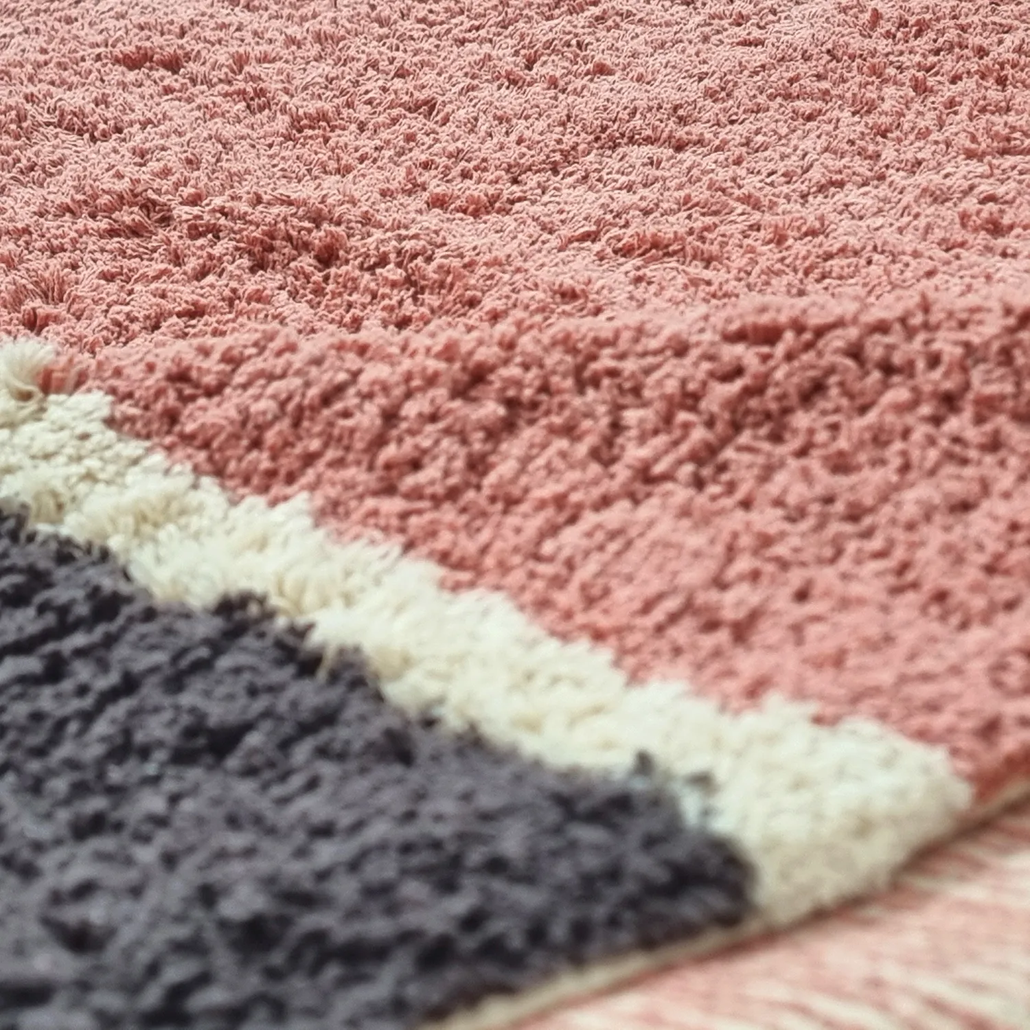 Ryatæpper - Vinci Natural Cotton Shaggy (lyserød)