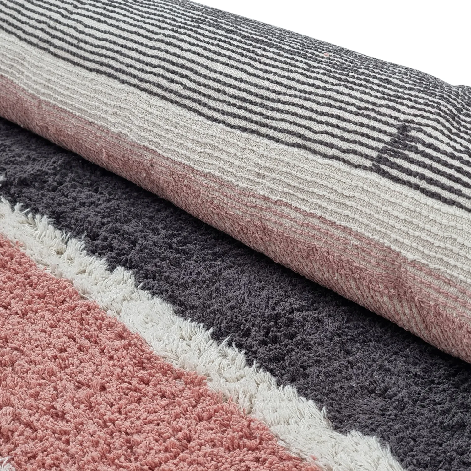 Ryatæpper - Vinci Natural Cotton Shaggy (lyserød)