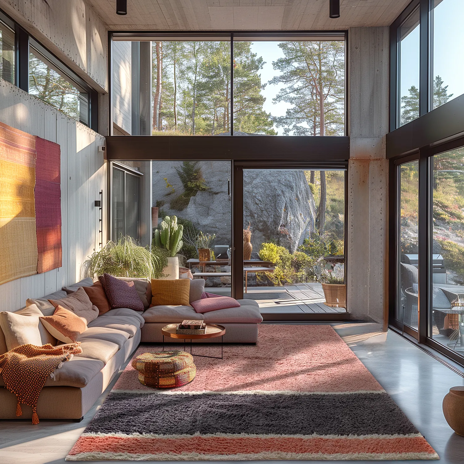 Ryatæpper - Vinci Natural Cotton Shaggy (lyserød)