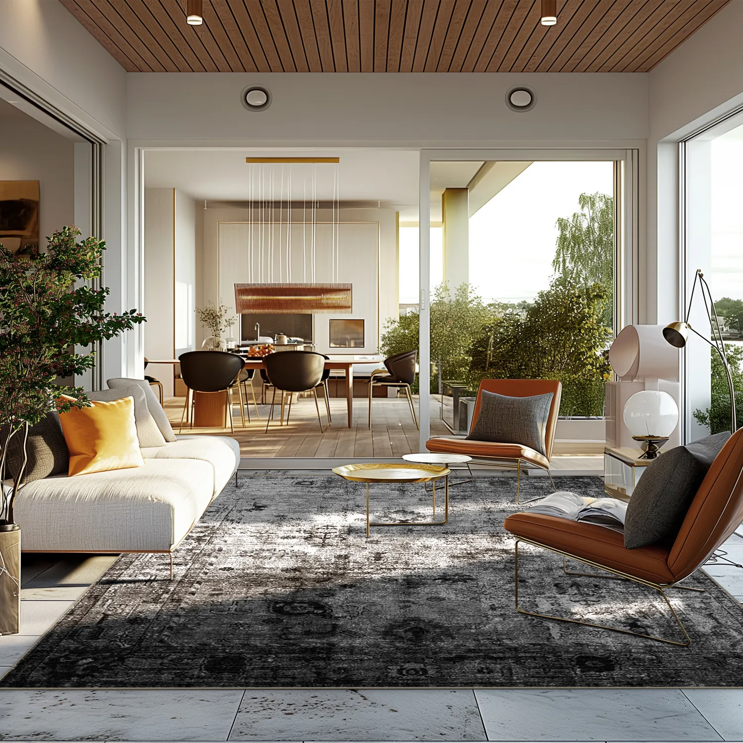 Wilton-tæppe - Violetta (grå)