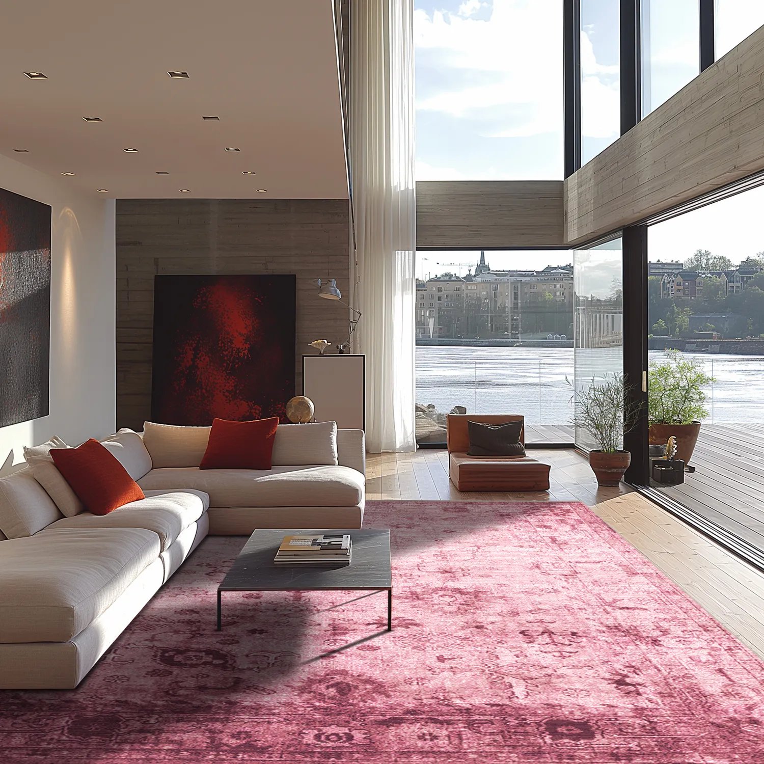 Wilton-tæppe - Violetta (lyserød)