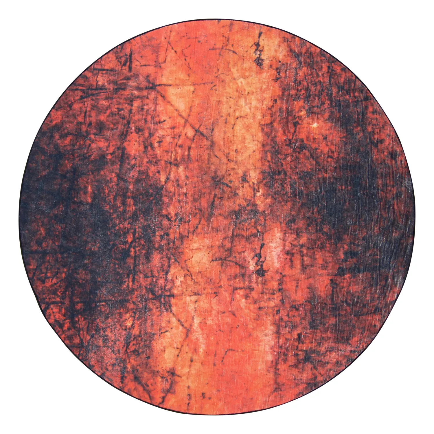 Rundt tæppe - Wells (orange)