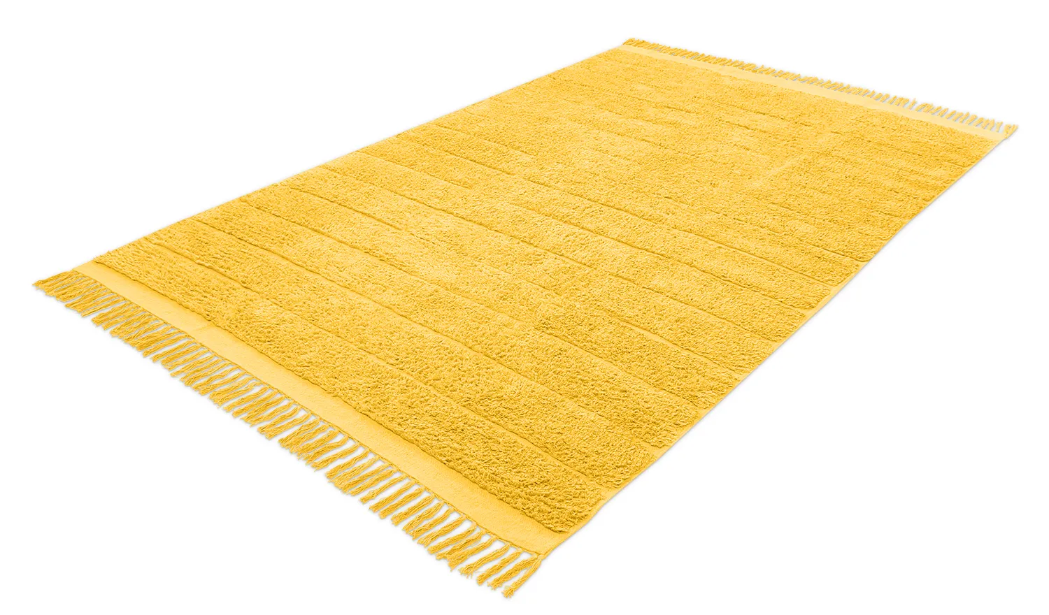 Ryatæpper - Willow Natural Cotton Shaggy (gul)