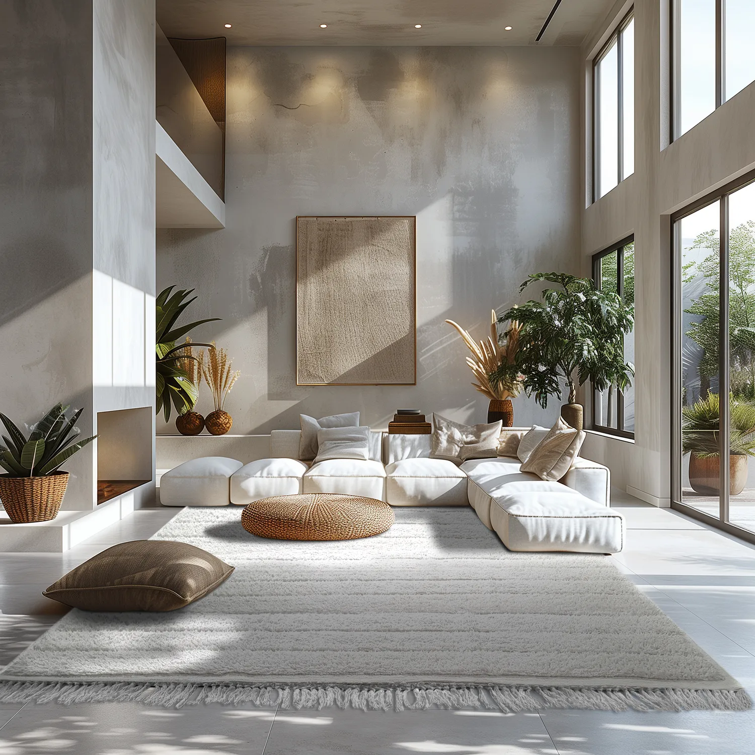 Ryatæpper - Willow Natural Cotton Shaggy (offwhite)